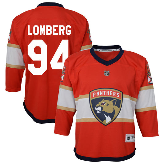 Ryan Lomberg Florida Panthers Youth Home Replica Jersey - Red