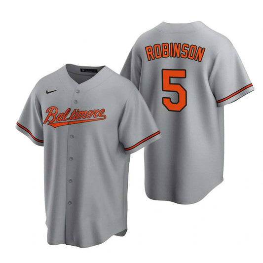 Men's Baltimore Orioles Brooks Robinson Replica Road Jersey - Gray