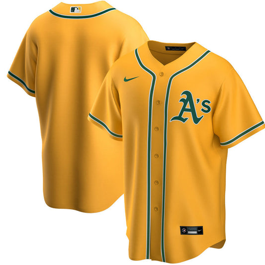 Men's Oakland Athletics Gold Alternate Replica Team Jersey