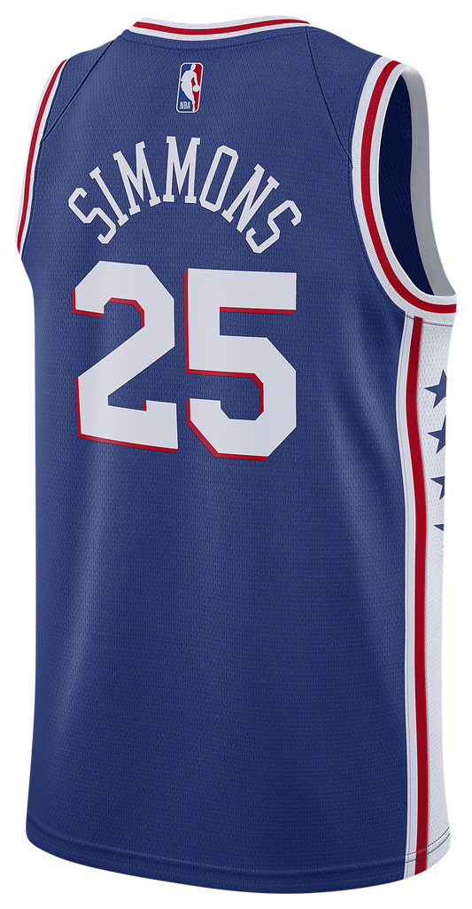 Men's Simmons Ben Nike 76ers Icon Edition 2020 Swingman Jersey - Blue