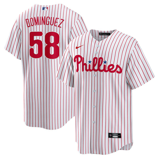 Seranthony Dom??nguez Philadelphia Phillies Nike Home  Replica Player Jersey - White