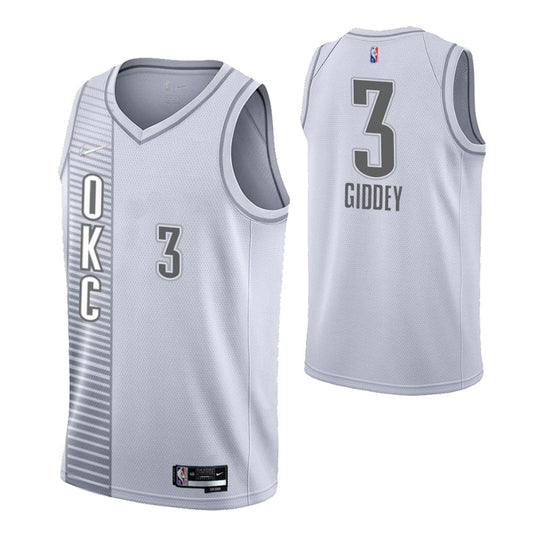 Men's Oklahoma City Thunder Josh Giddey City Edition Jersey - Gray