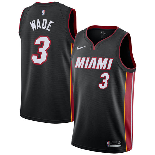 Men's Miami Heat Dwyane Wade Icon Edition Jersey - Black