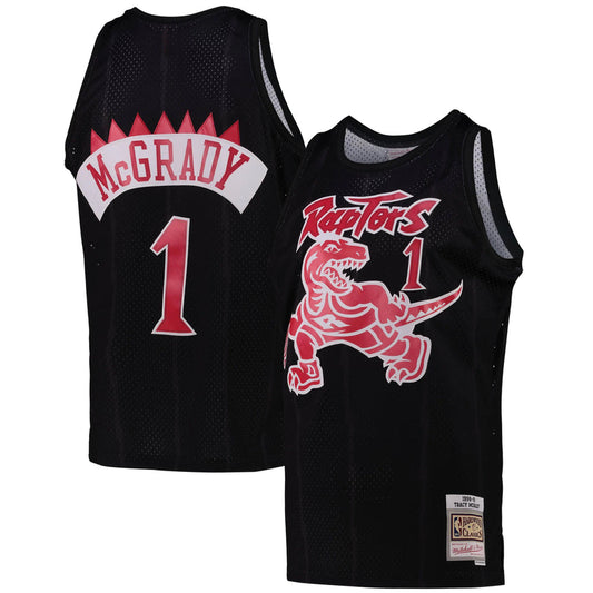 Men's Toronto Raptors Tracy McGrady Black Team Color Swingman Jersey by Mitchell & Ness