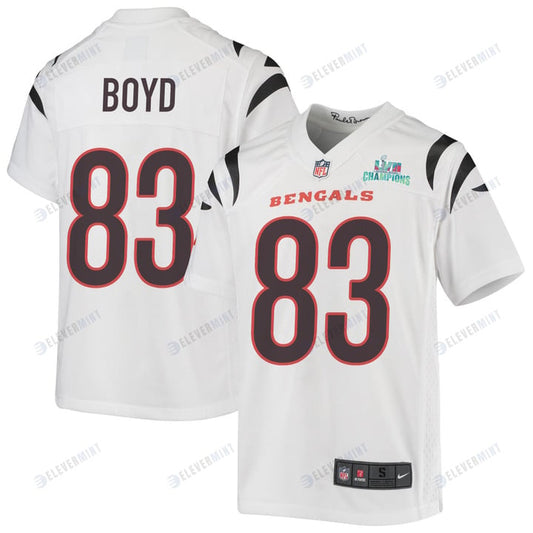 Tyler Boyd 83 Cincinnati Bengals Super Bowl LVII Champions Youth Game Jersey - White