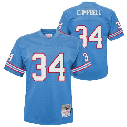 Youth Earl Campbell Houston Oilers 1980 Mitchell & Ness Powder Blue Retired Player Vintage Replica Jersey