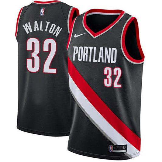 Men's Portland Trail Blazers Bill Walton Icon Edition Jersey - Black