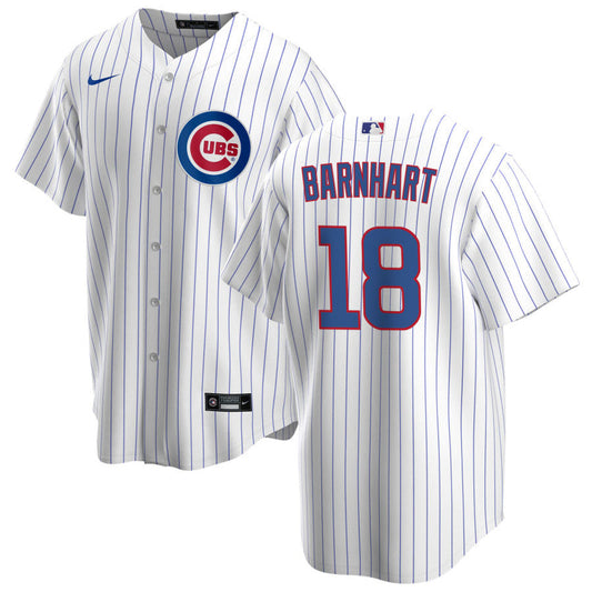 Men's Tucker Barnhart Chicago Cubs Premium Twill White Home Replica Jersey