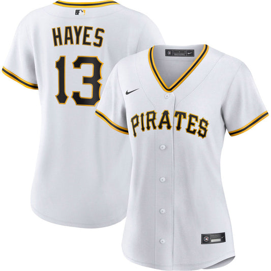 Women's Pittsburgh Pirates Ke??Bryan Hayes Cool Base Replica Home Jersey - White