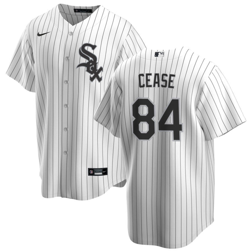 Men's Dylan Cease Chicago White Sox White Home Premium Stitch Replica Jersey