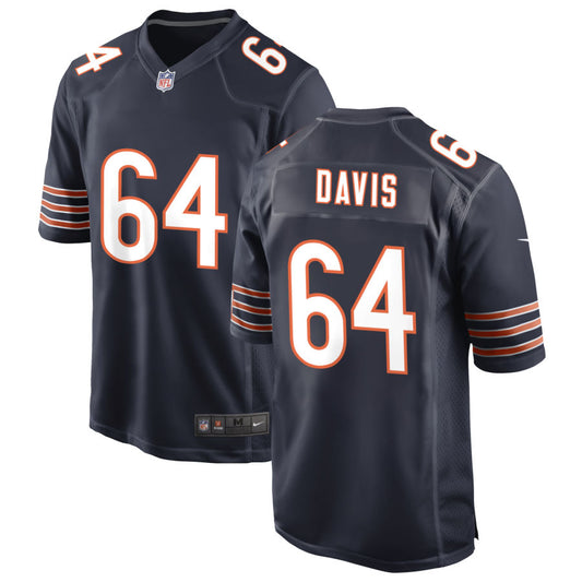 Nate Davis Chicago Bears Nike Game Jersey - Navy