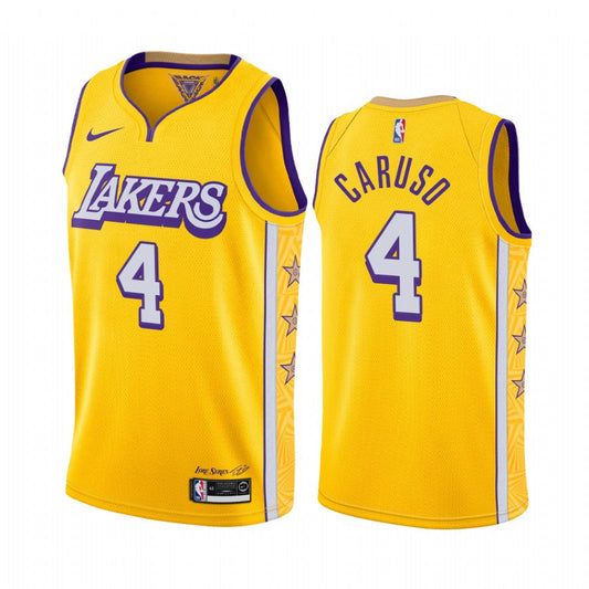 Men's Los Angeles Lakers Alex Caruso City Jersey Gold