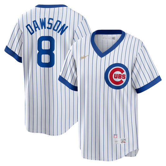 Men's Andre Dawson Nike Cubs Home Cooperstown Jersey - White