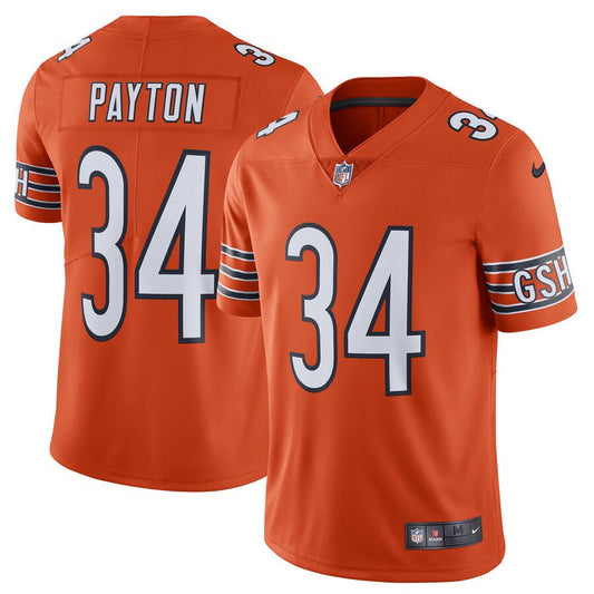 Men's Chicago Bears Walter Payton Orange Alternate Vapor Untouchable Limited Retired Player Jersey