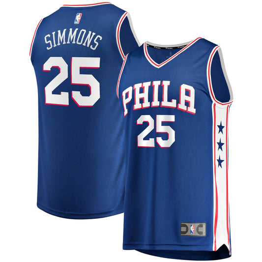 Philadelphia 76ers Fanatics Branded 2019/20 Fast Break Replica Jersey - Icon Edition - Royal