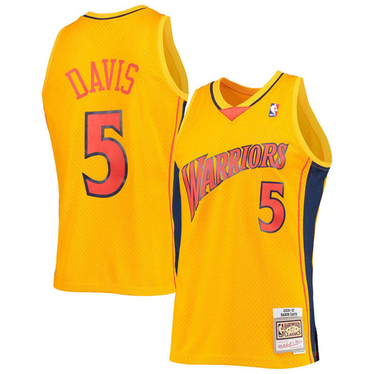 Youth Golden State Warriors Baron Davis 2006-07 Hardwood Classics Jersey - Gold