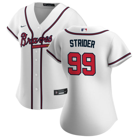 Spencer Strider Atlanta Braves Nike Women's Home Replica Jersey - White