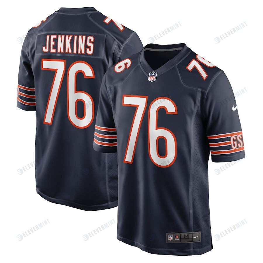 Teven Jenkins 76 Chicago Bears Men Game Jersey - Navy