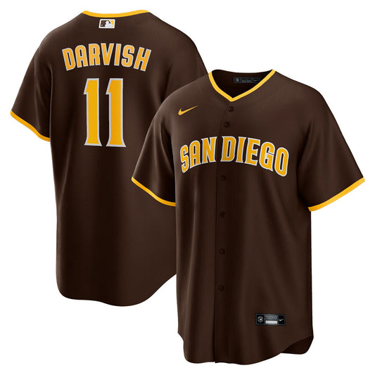 Men's San Diego Padres Yu Darvish Alternate Player Jersey - Brown