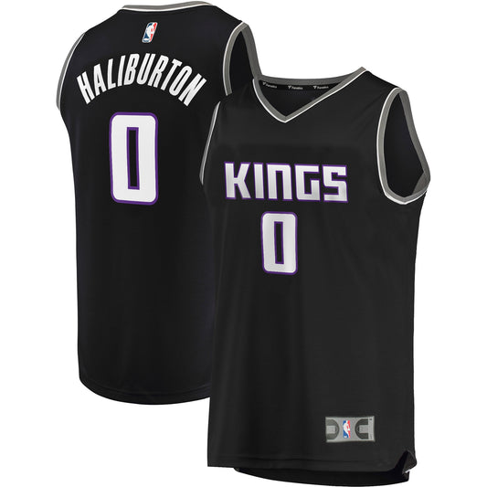 Tyrese Haliburton Sacramento Kings Fanatics Branded Youth Fast Break Replica Player Jersey - Icon Edition - Black