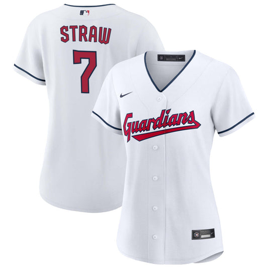 Myles Straw Cleveland Guardians Nike Women's Replica Jersey - White