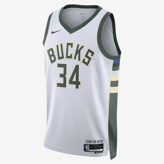 Milwaukee Bucks Association Edition 2022/23 Nike Dri-FIT NBA Swingman Jersey - White