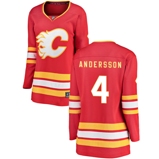 Rasmus Andersson Calgary Flames Fanatics Branded Women's Home Breakaway Jersey - Red