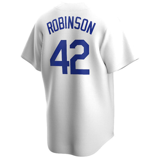 Men's Jackie Robinson White Brooklyn Dodgers Home Cooperstown Collection Player Jersey