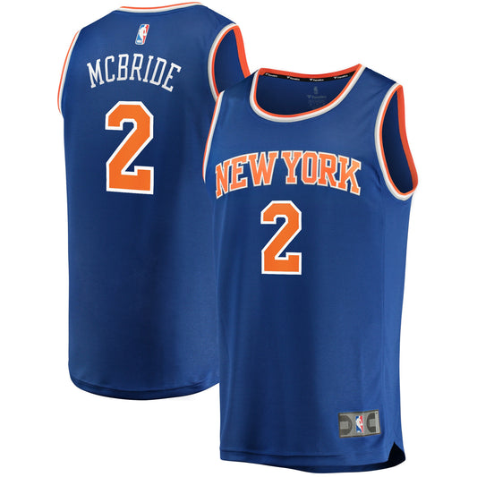 Miles McBride New York Knicks Fanatics Branded 2021/22 Fast Break Replica Jersey - Icon Edition - Blue