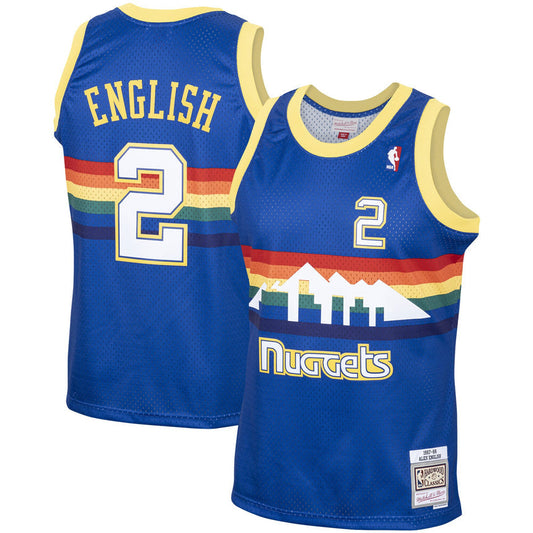 Men's Mitchell & Ness Alex English Royal Denver Nuggets 1987-88 Hardwood Classics Swingman Jersey