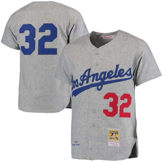 Men's Los Angeles Dodgers Sandy Koufax Cooperstown Collection Jersey - Gray